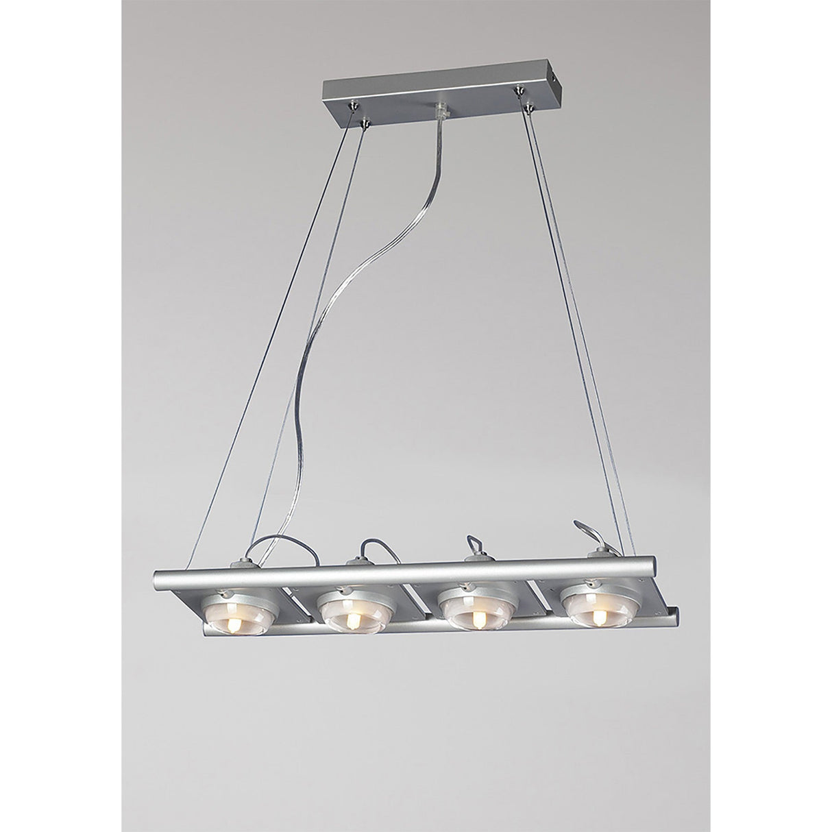 Ull Rectangular 4 Light Linear Suspension Light - Silver