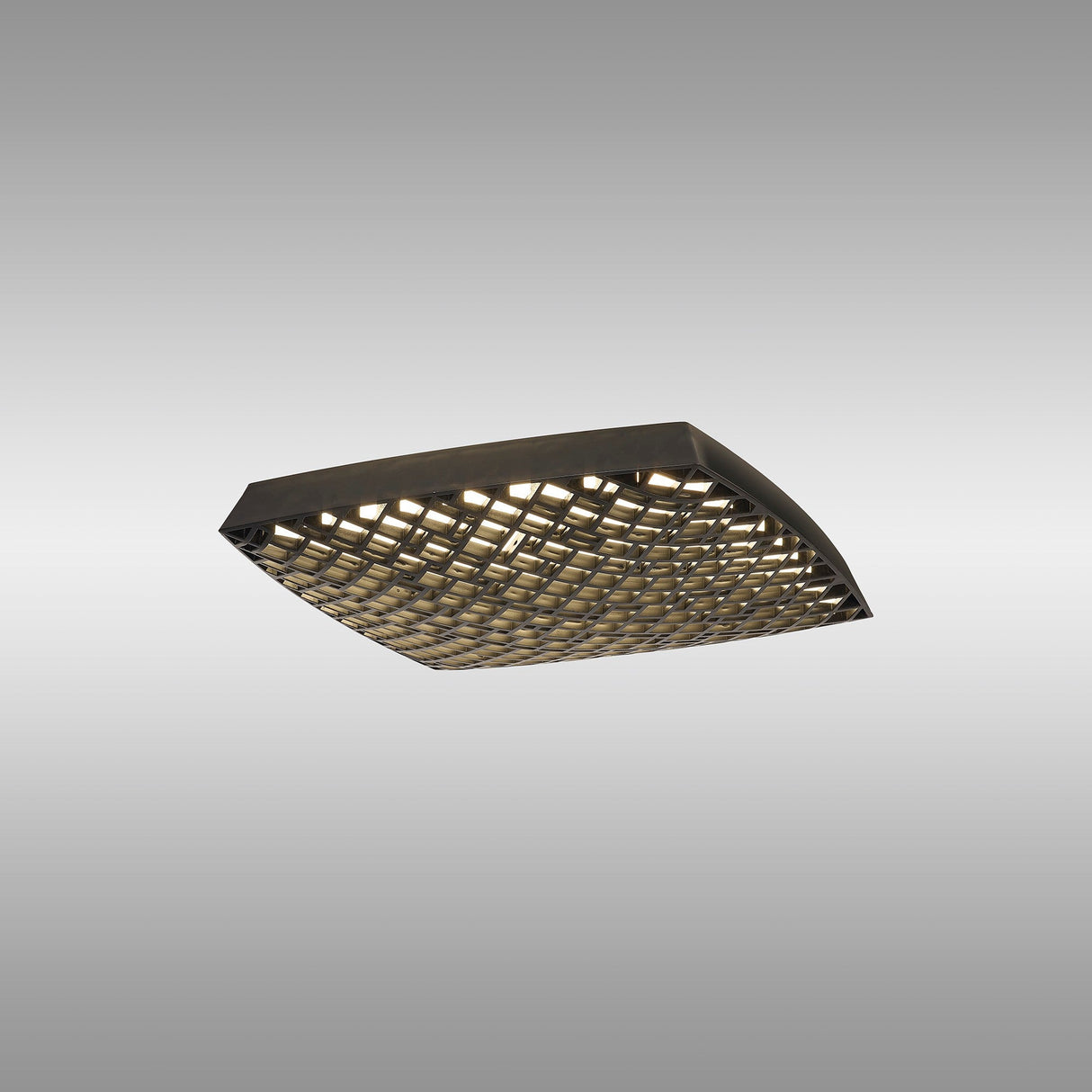 Urban CCT Dimmable LED Flush Ceiling Light With Remote Control 56W - Black