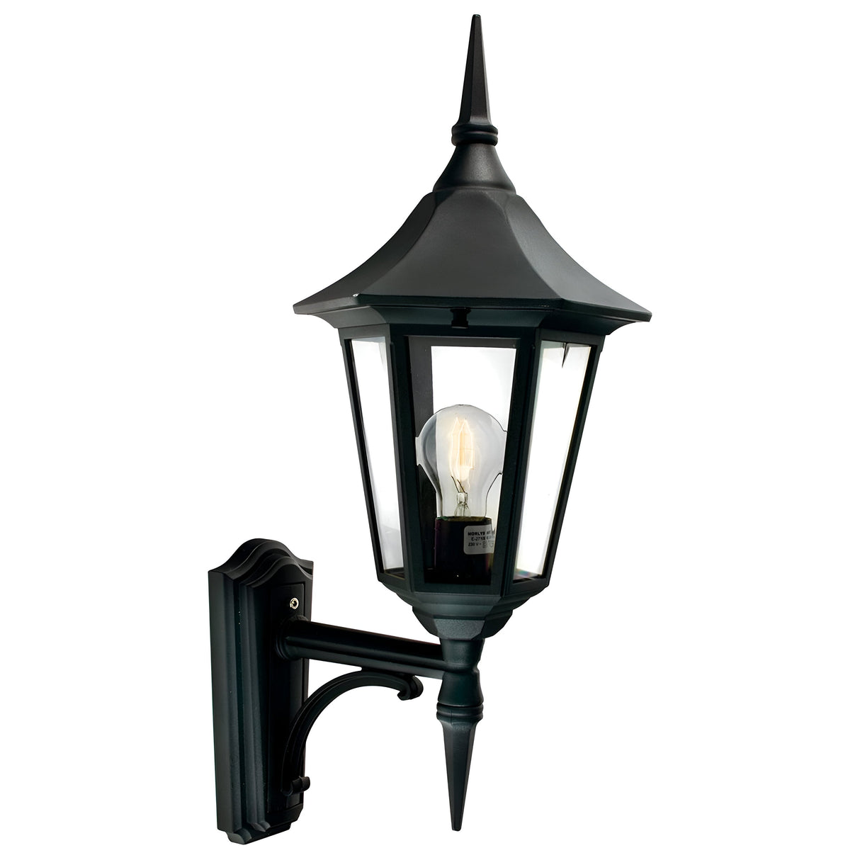 Valencia 1 Light Up Lantern - Black