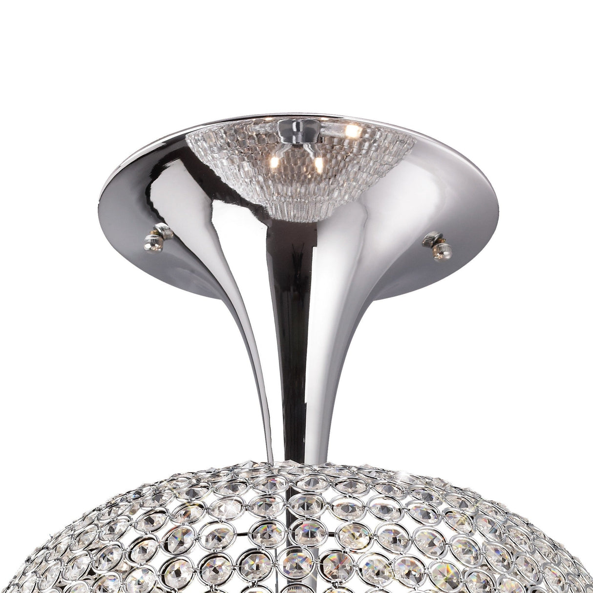 Vado 5 Light Crystal Semi-Flush Ceiling Light – Polished Chrome