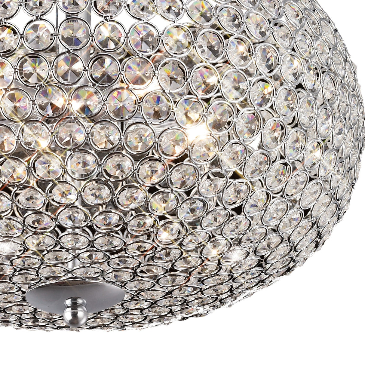 Vado 5 Light Crystal Semi-Flush Ceiling Light – Polished Chrome