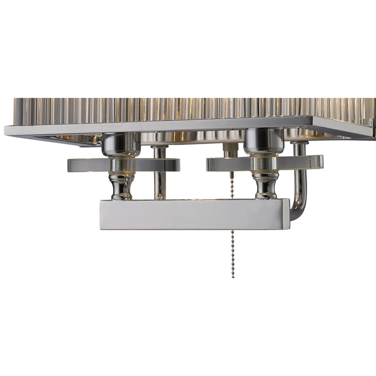 Vanessa 2 Light Crystal Wall Light With Switch - Chrome