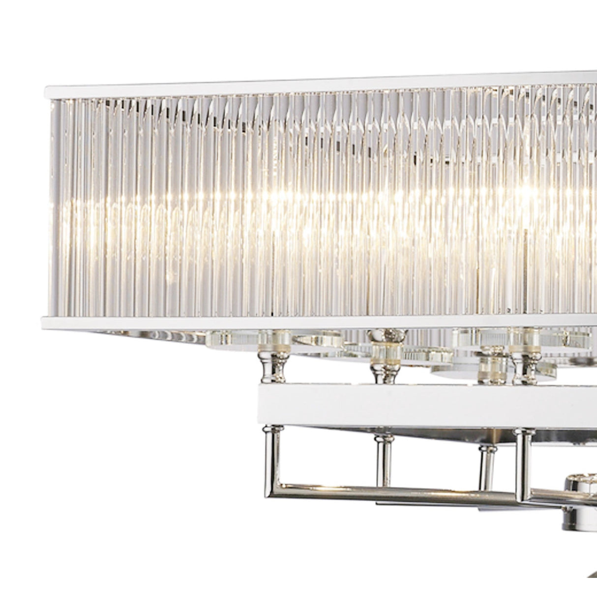 Vanessa Square 8 Light Crystal Chandelier - Polished Chrome