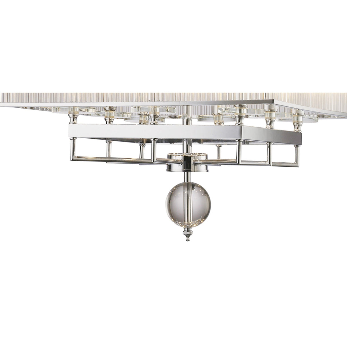 Vanessa Square 8 Light Crystal Chandelier - Polished Chrome