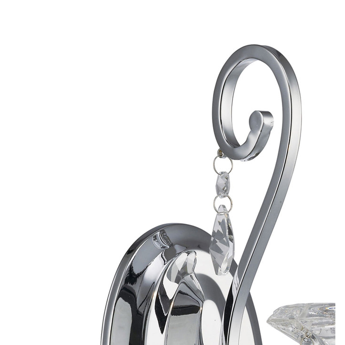 Vela 1 Light Crystal Wall Light - Chrome