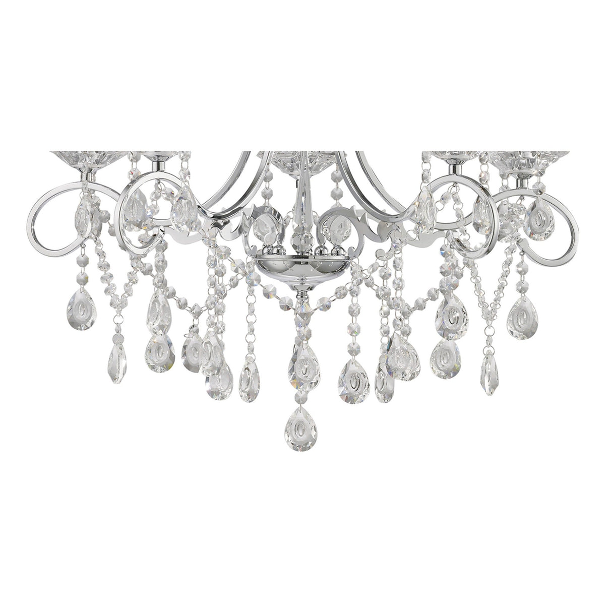 Vela 62cm 5 Light Crystal Chandelier - Polished Chrome