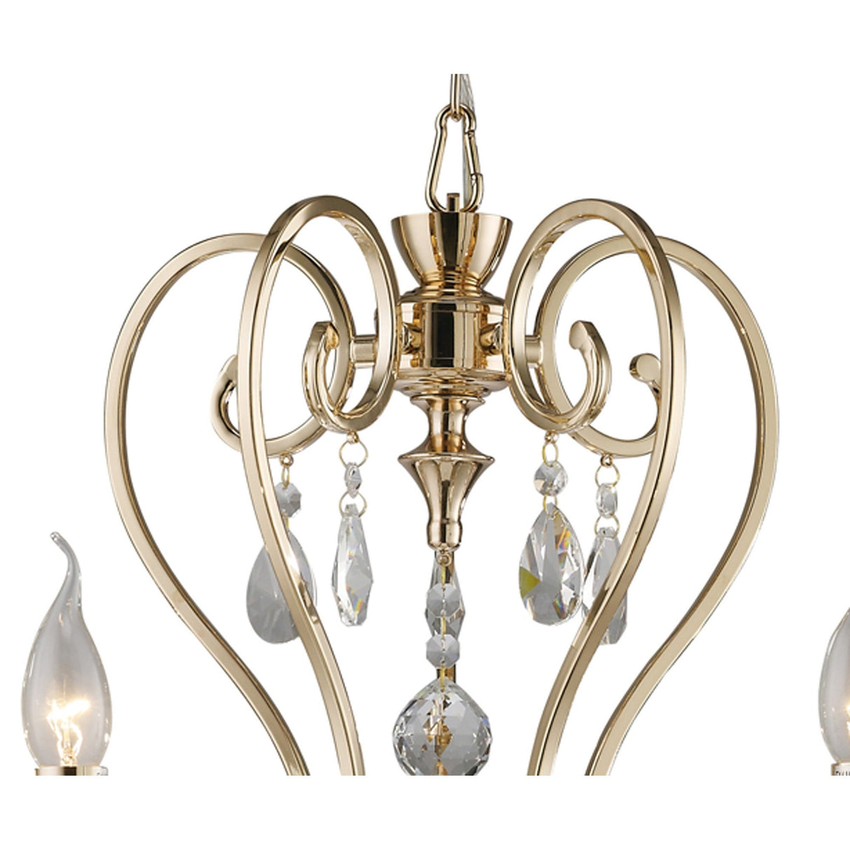 Vela 62cm 5 Light Crystal Chandelier - French Gold