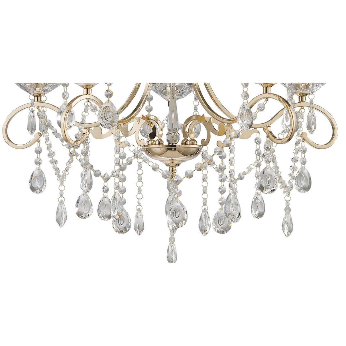 Vela 62cm 5 Light Crystal Chandelier - French Gold