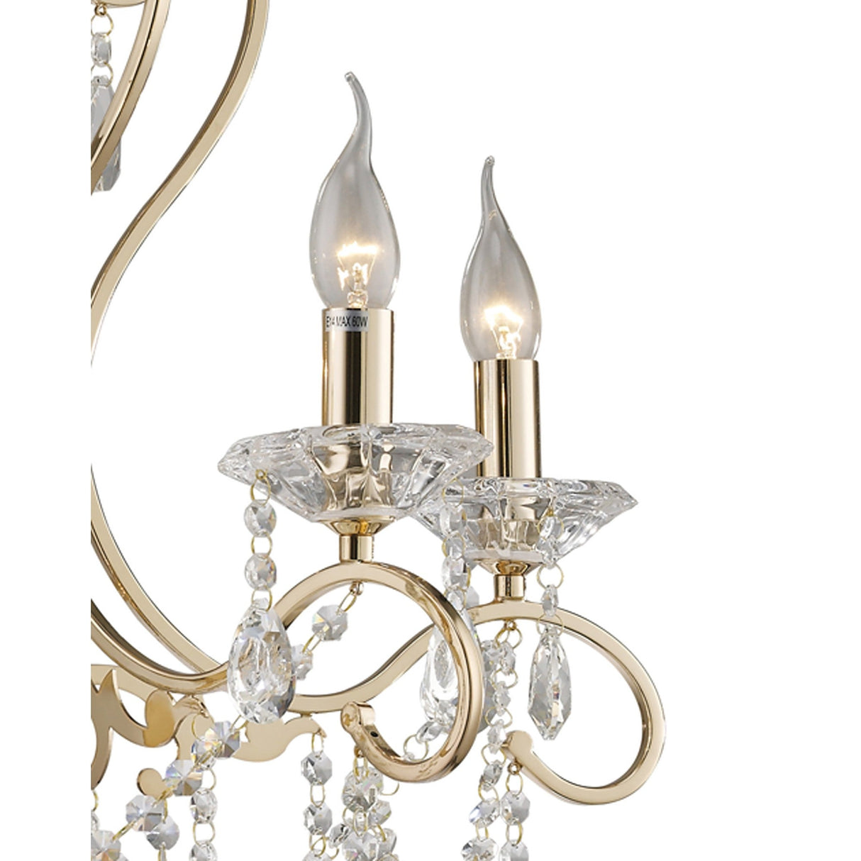 Vela 62cm 5 Light Crystal Chandelier - French Gold
