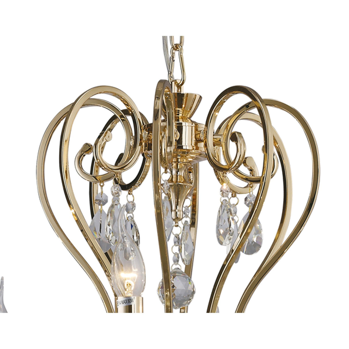 Vela 76cm 8 Light Crystal Chandelier - French Gold