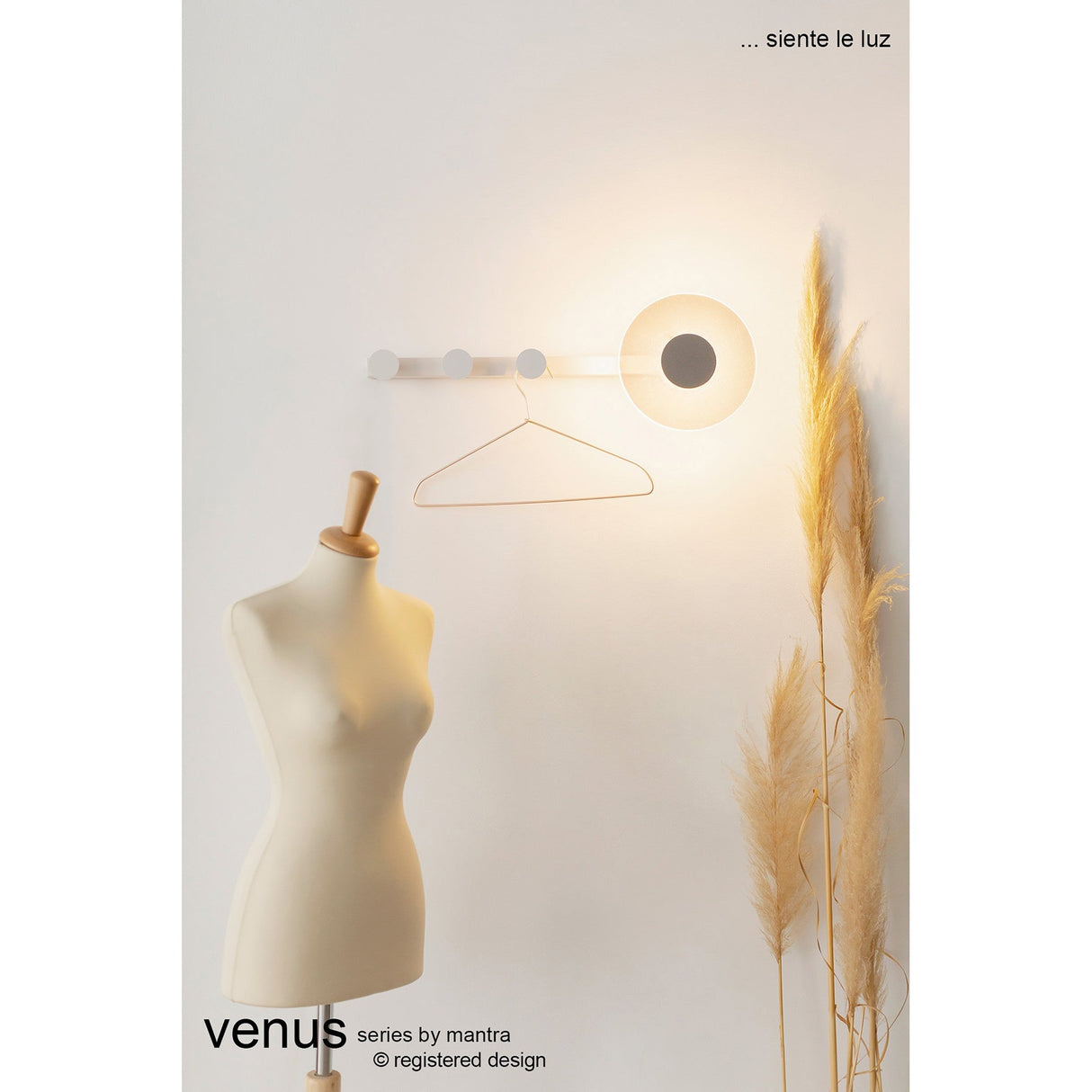 Venus Coat Rack LED Wall Light 6W 3000K - White