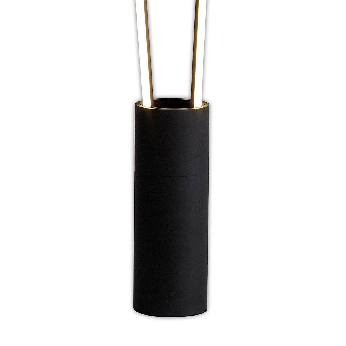 A sleek black Vertical Dimmable LED Floor Lamp (44W, 3000K) stands out against a plain white background, showcasing its modern cylindrical design.