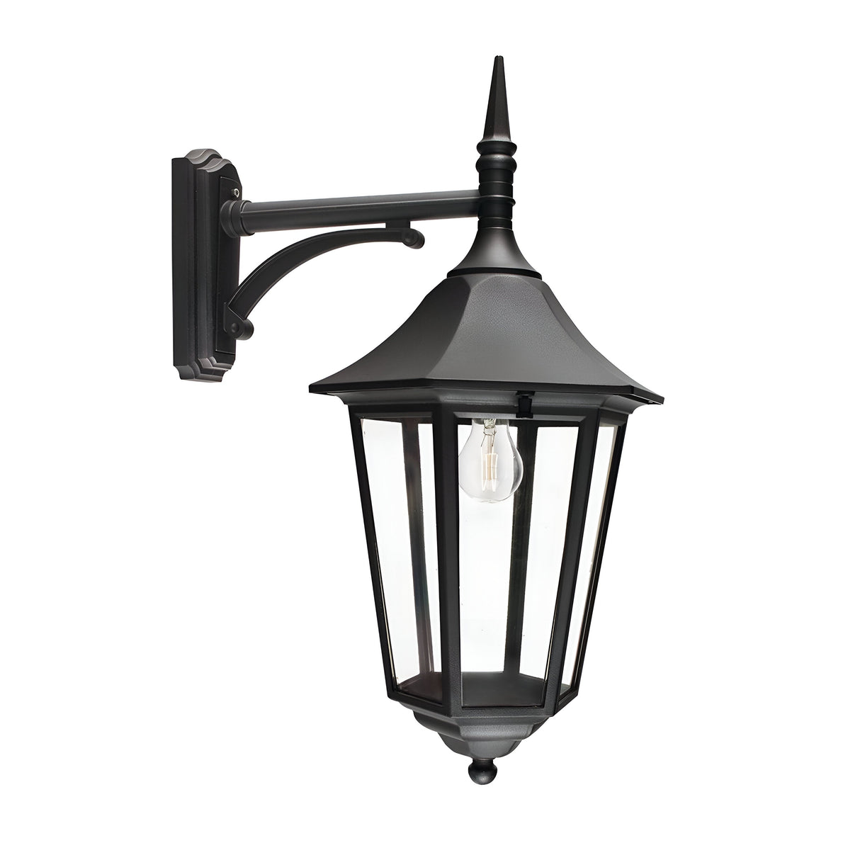 Valencia Grande 1 Light Down Lantern - Black