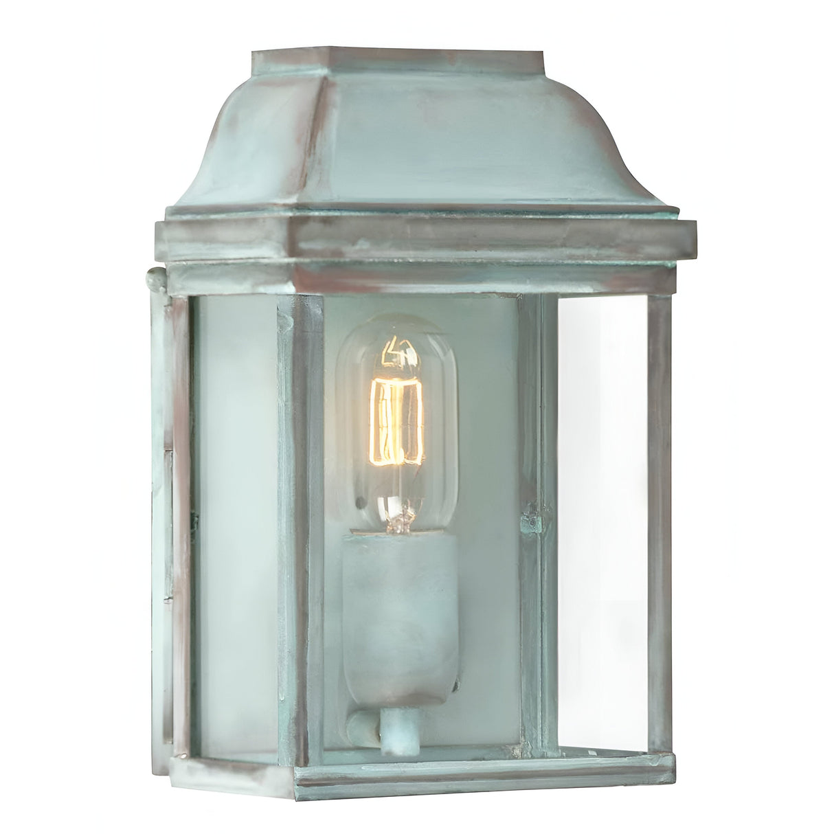 Victoria 1 Light Wall Lantern - Verdigris