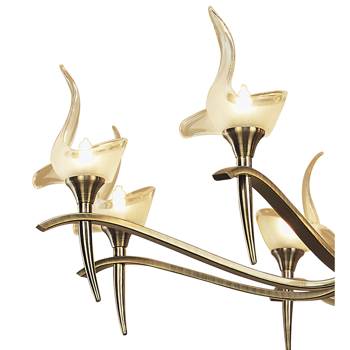 Viena 71.5cm Telescopic Round 8 Light Chandelier - Antique Brass