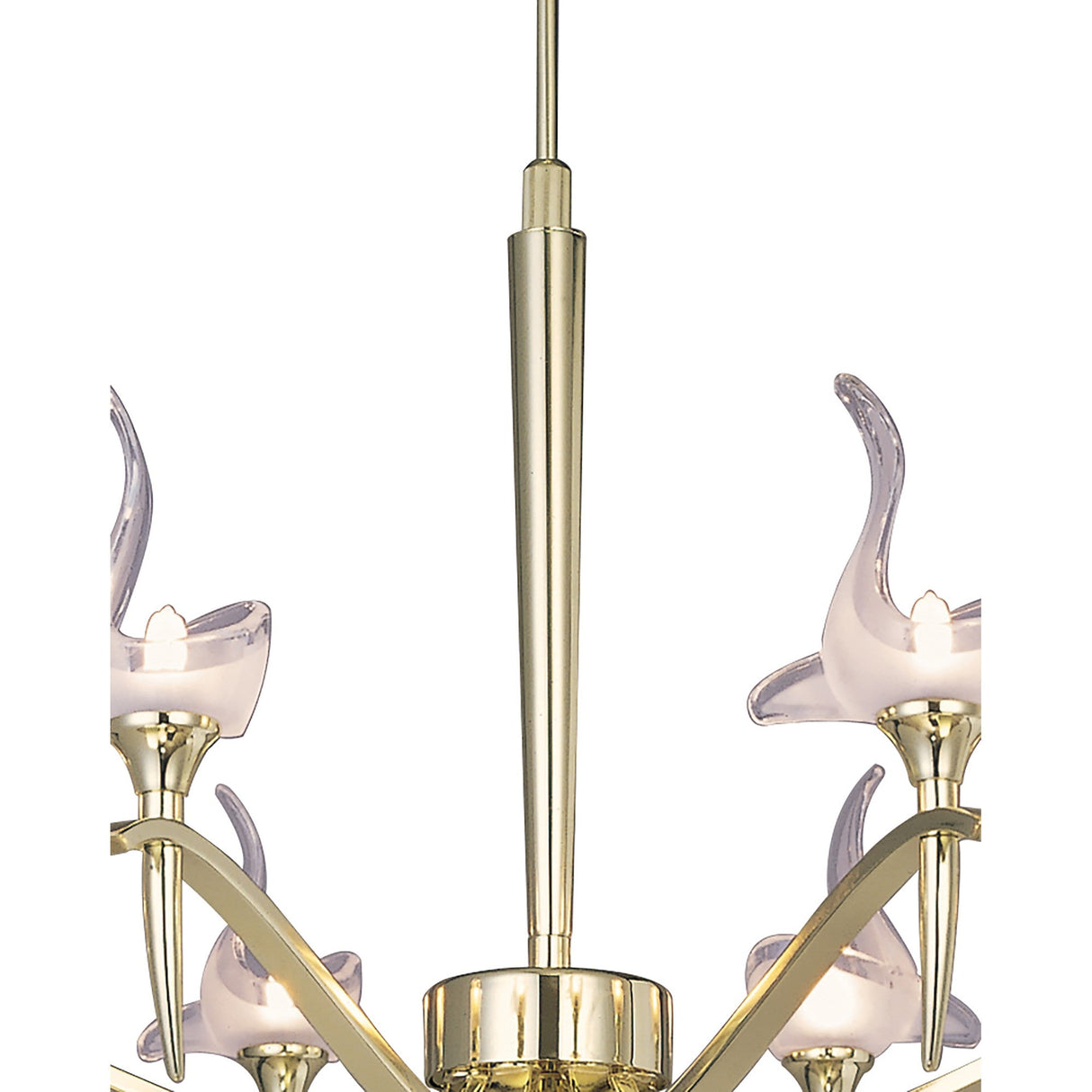Viena 71.5cm Telescopic Round 8 Light Chandelier - Polished Brass