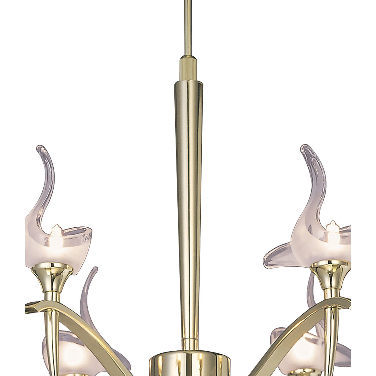 Viena 61cm Telescopic Round 6 Light Chandelier - Polished Brass