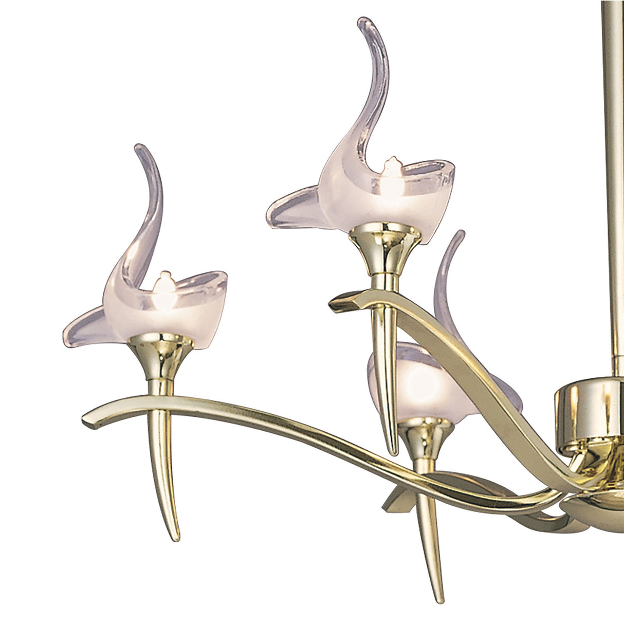 Viena 61cm Telescopic Round 6 Light Chandelier - Polished Brass