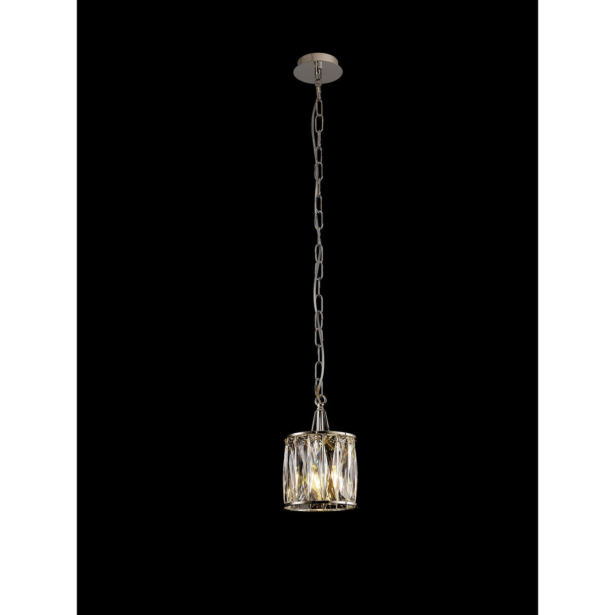 Vivienne 17cm 1 Light Crystal Pendant Light - Polished Nickel