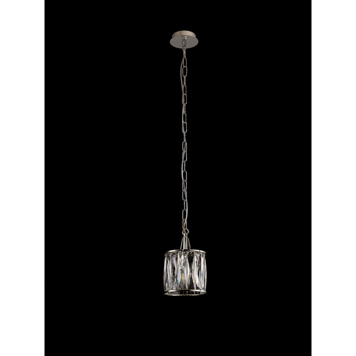 Vivienne 17cm 1 Light Crystal Pendant Light - Polished Nickel