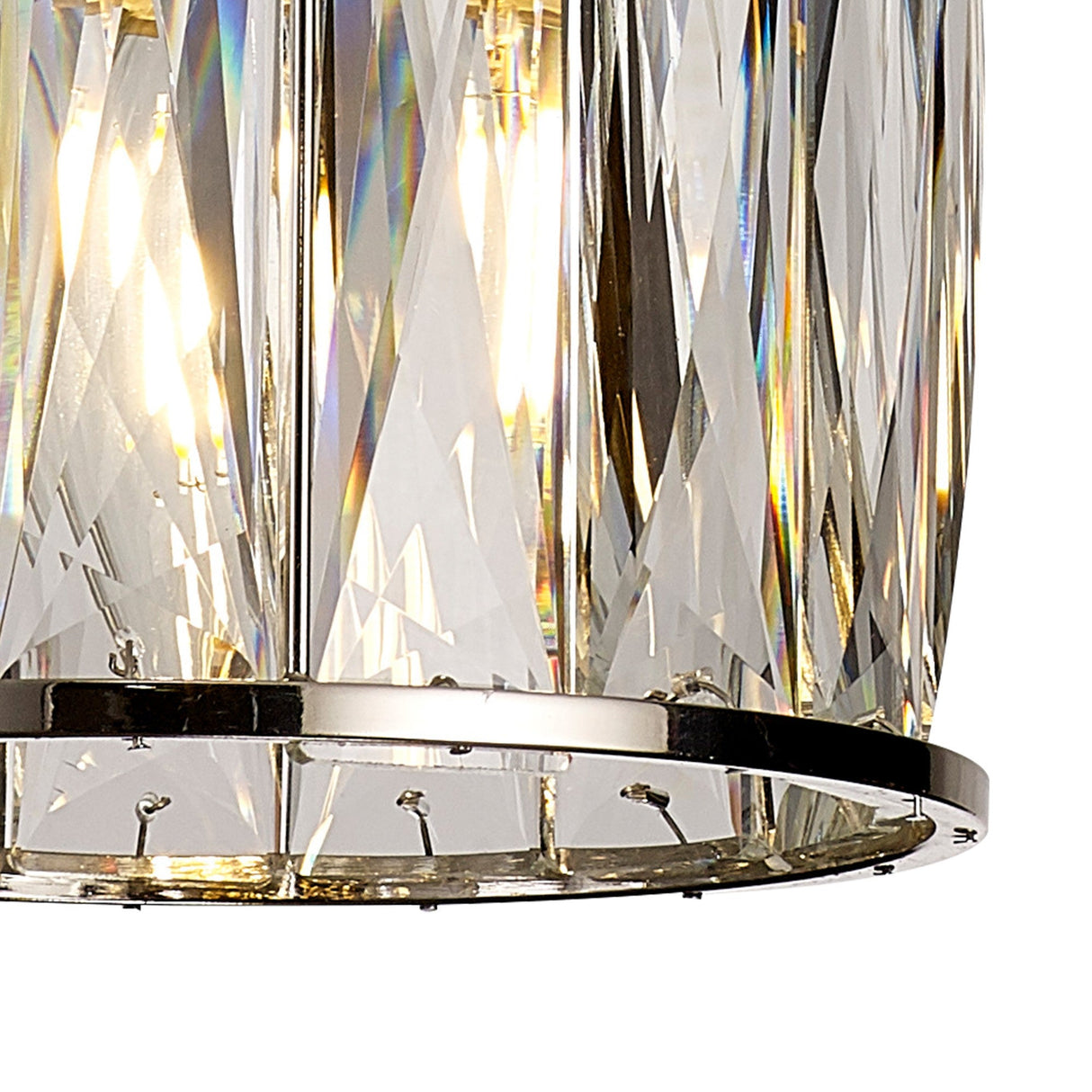 Vivienne 17cm 1 Light Crystal Pendant Light - Polished Nickel