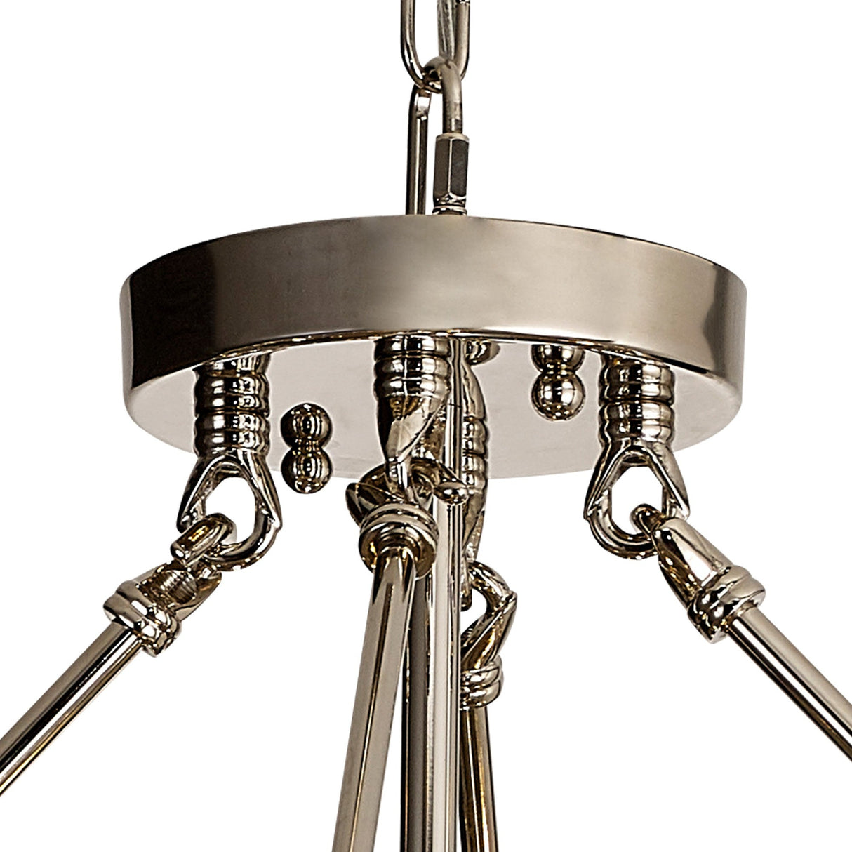 Vivienne 50cm 4 Light Crystal Chandelier/Semi Ceiling - Polished Nickel