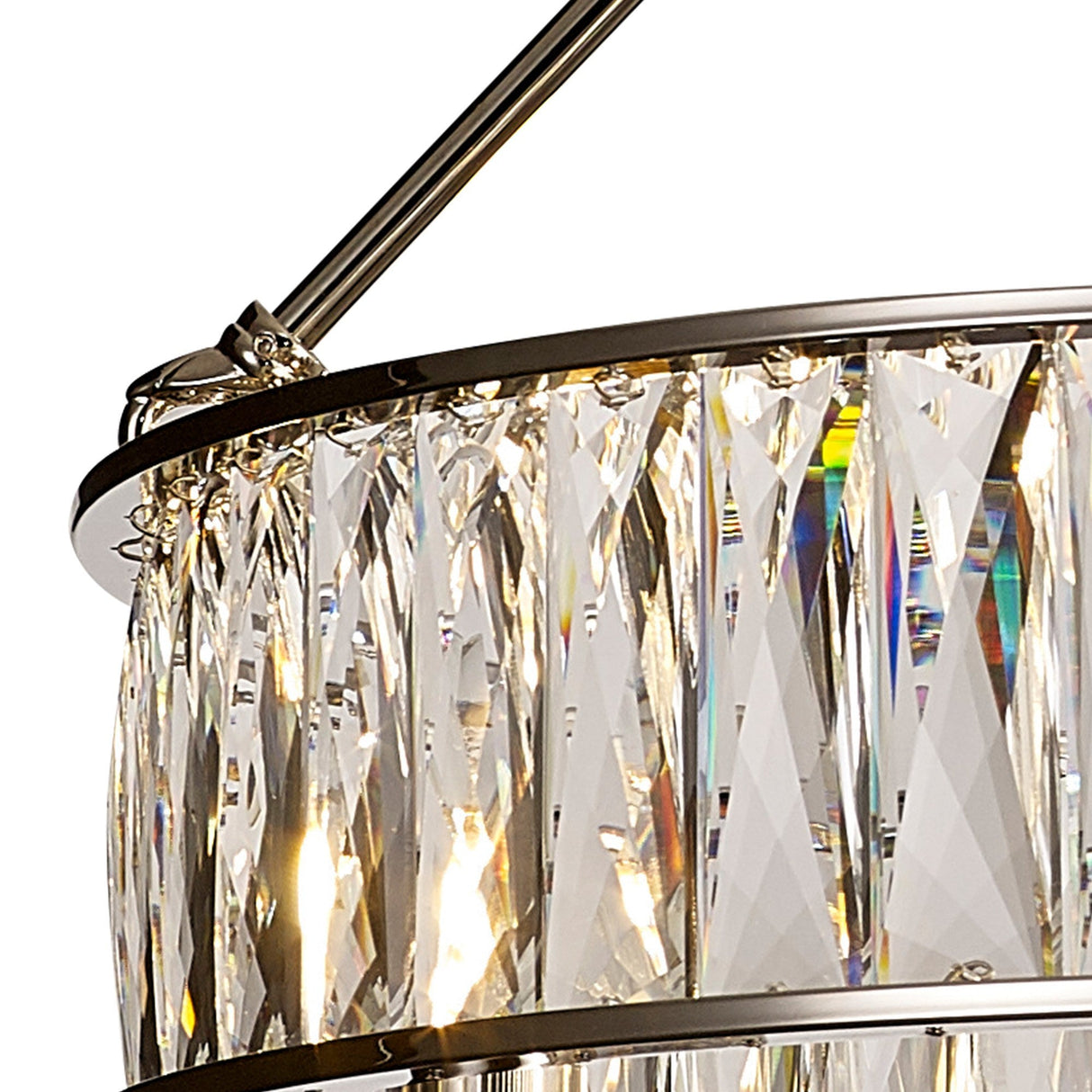 Vivienne 50cm 4 Light Crystal Chandelier/Semi Ceiling - Polished Nickel