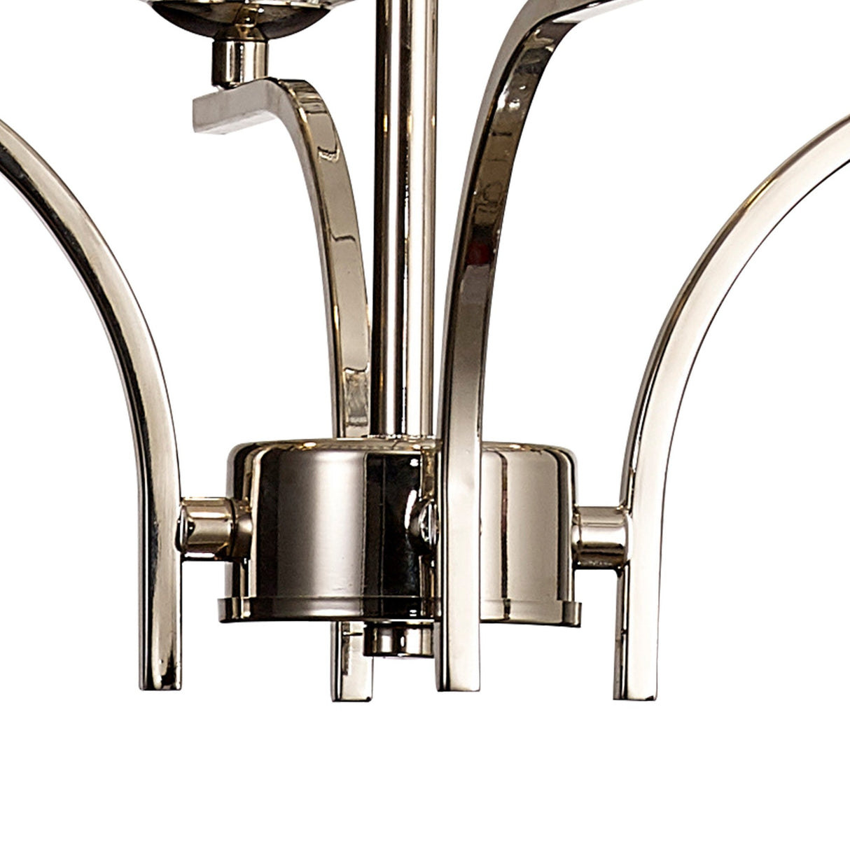 Vivienne 50cm 4 Light Crystal Chandelier/Semi Ceiling - Polished Nickel