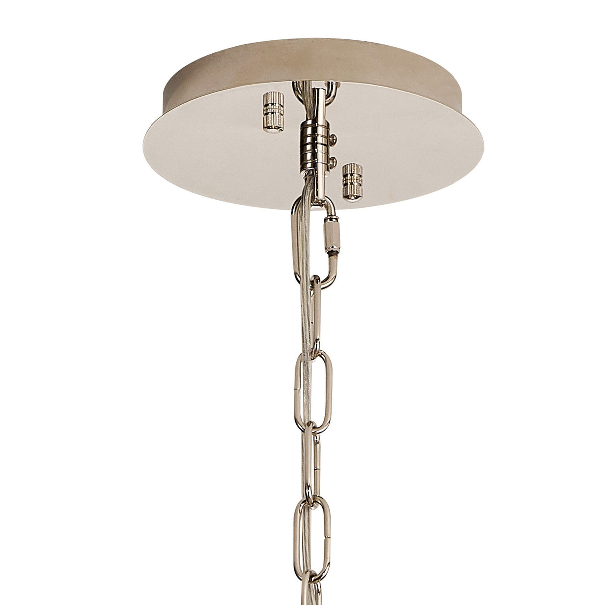 Vivienne 70cm 8 Light Crystal Chandelier/Semi Ceiling - Nickel
