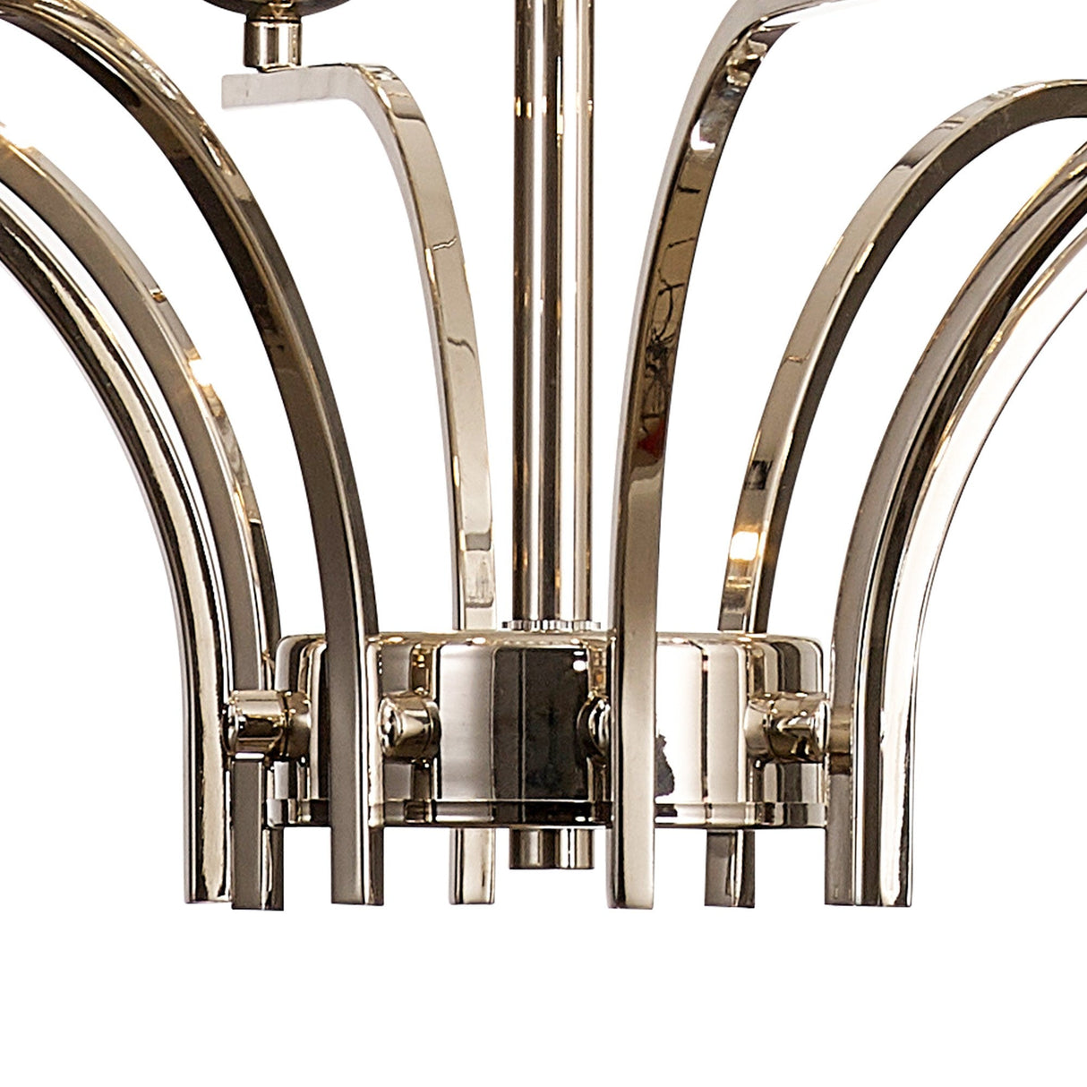 Vivienne 70cm 8 Light Crystal Chandelier/Semi Ceiling - Nickel