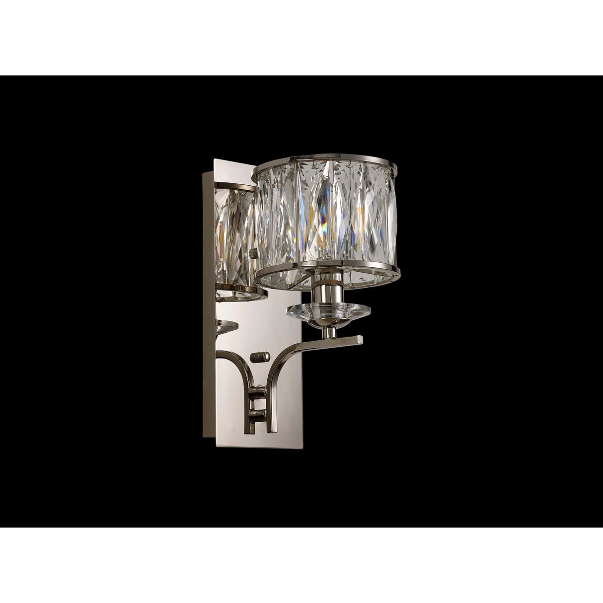 Vivienne 1 Light Crystal Wall Light - Polished Nickel
