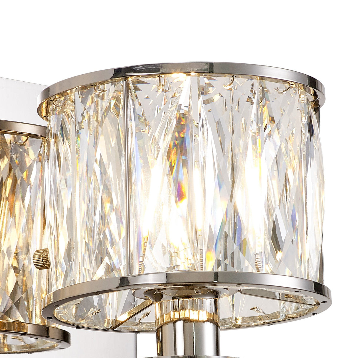 Vivienne 1 Light Crystal Wall Light - Polished Nickel