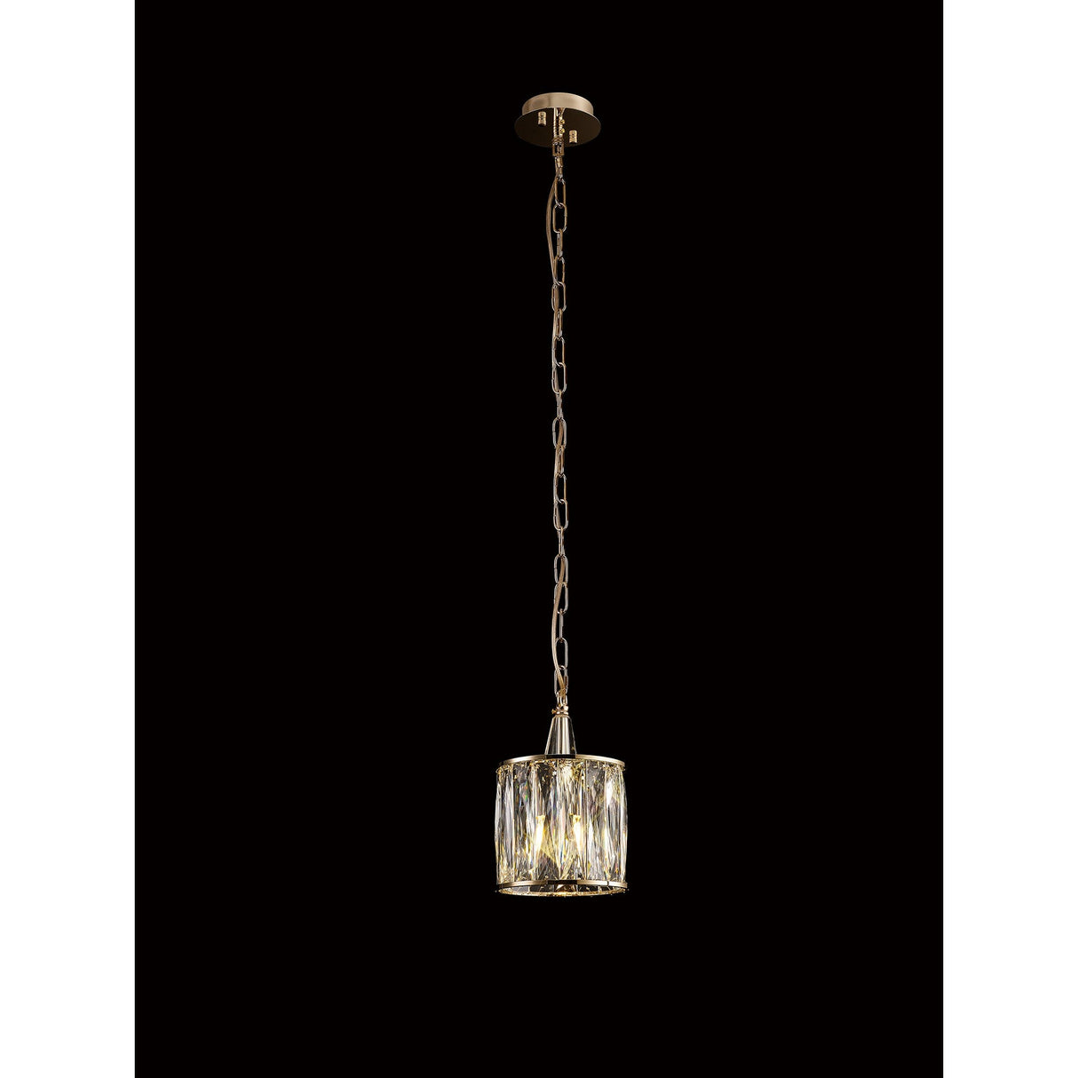 Vivienne 17cm 1 Light Crystal Pendant Light - French Gold