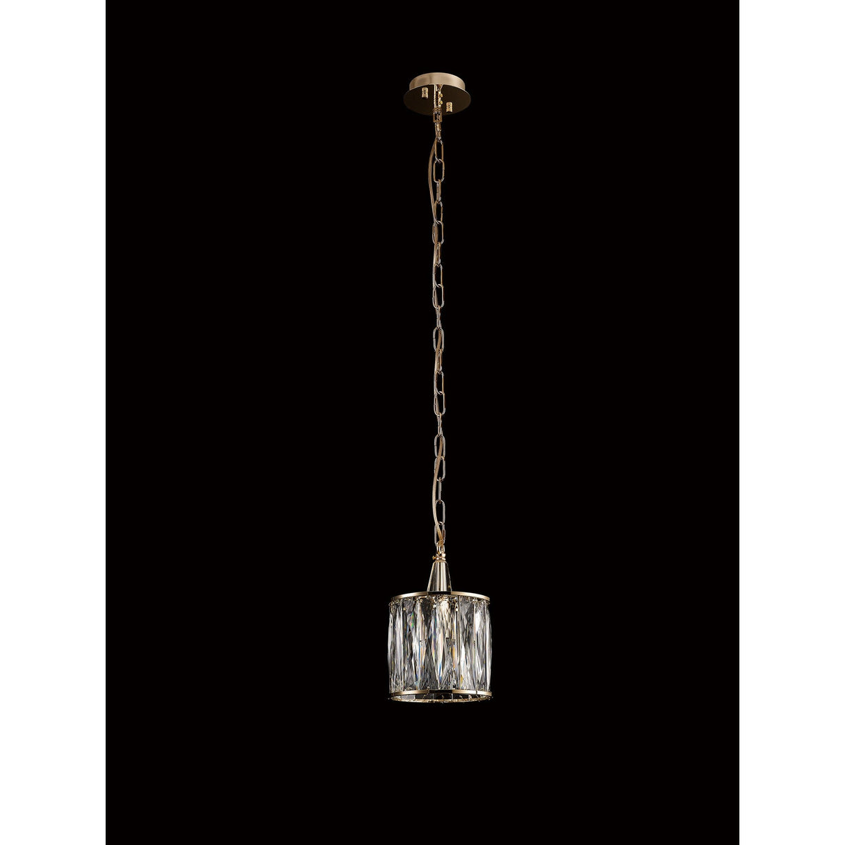 Vivienne 17cm 1 Light Crystal Pendant Light - French Gold