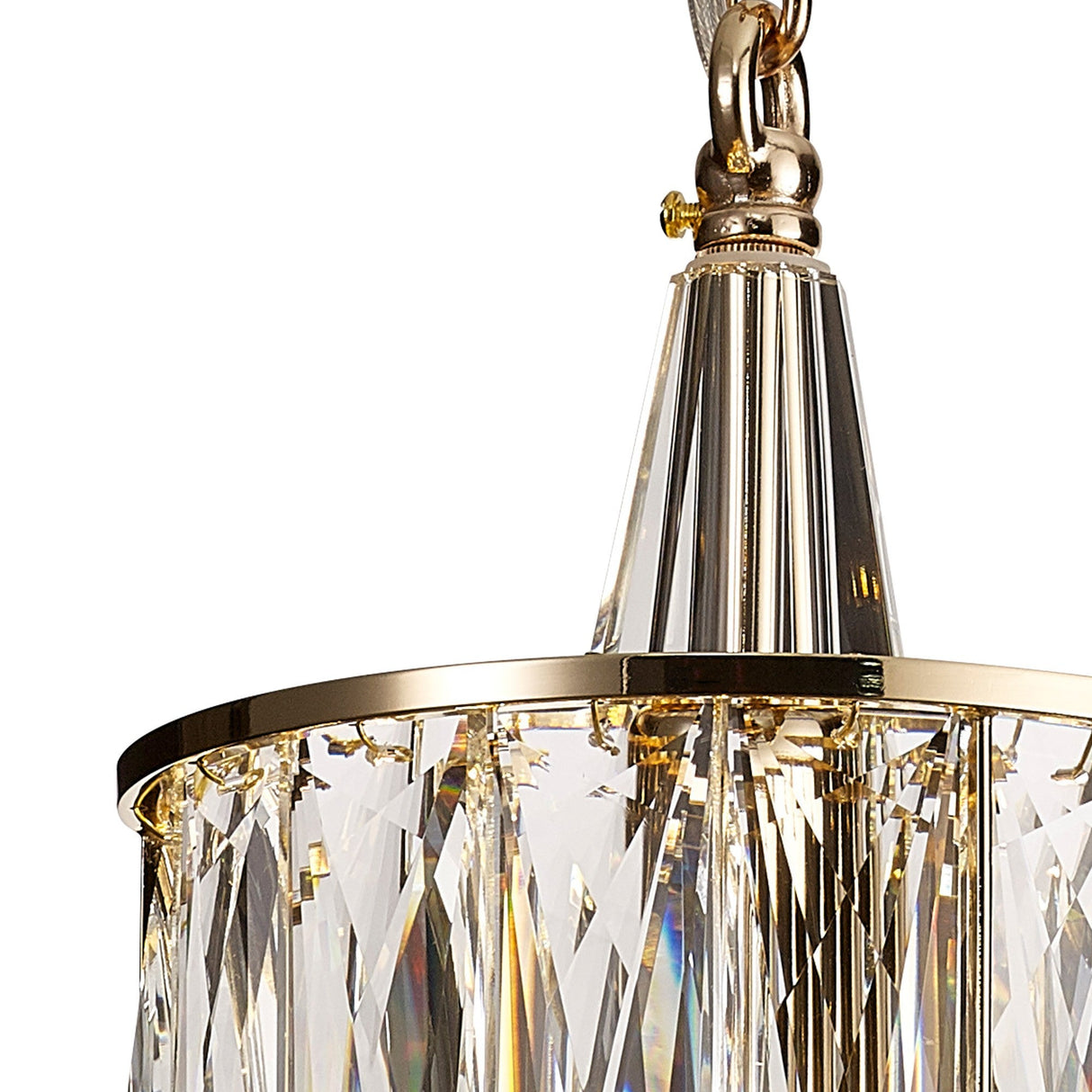 Vivienne 17cm 1 Light Crystal Pendant Light - French Gold