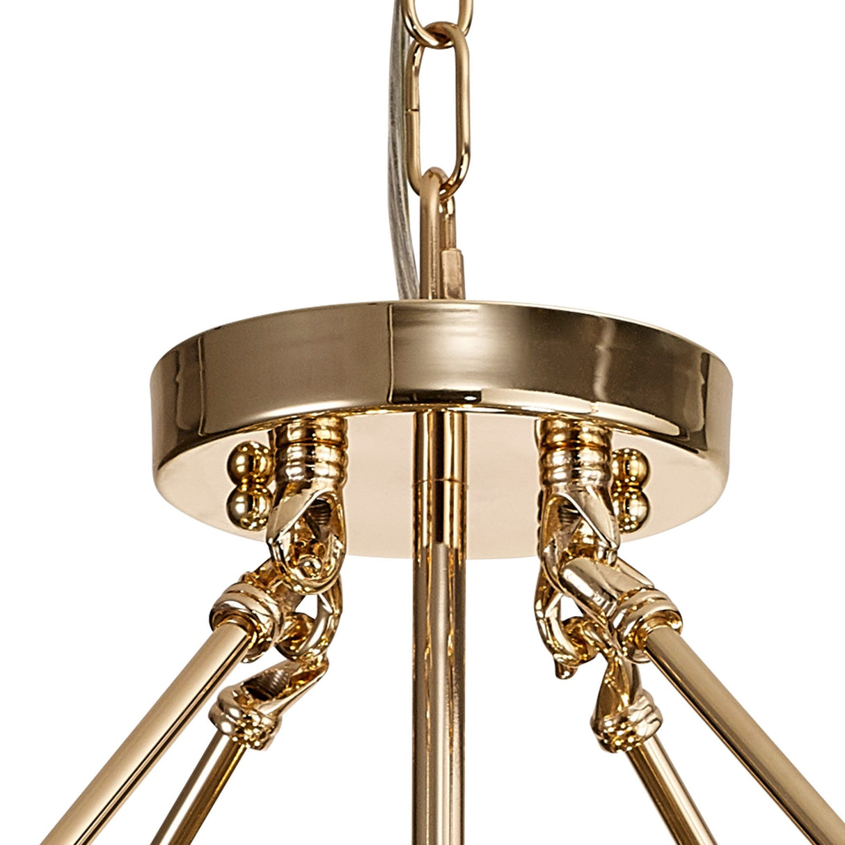 Vivienne 50cm 4 Light Crystal Chandelier/Semi Ceiling - French Gold