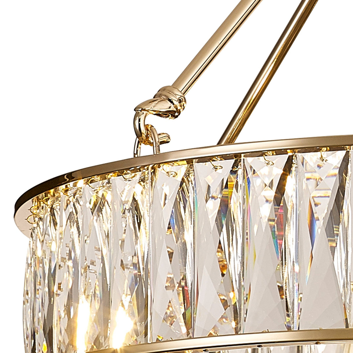 Vivienne 50cm 4 Light Crystal Chandelier/Semi Ceiling - French Gold