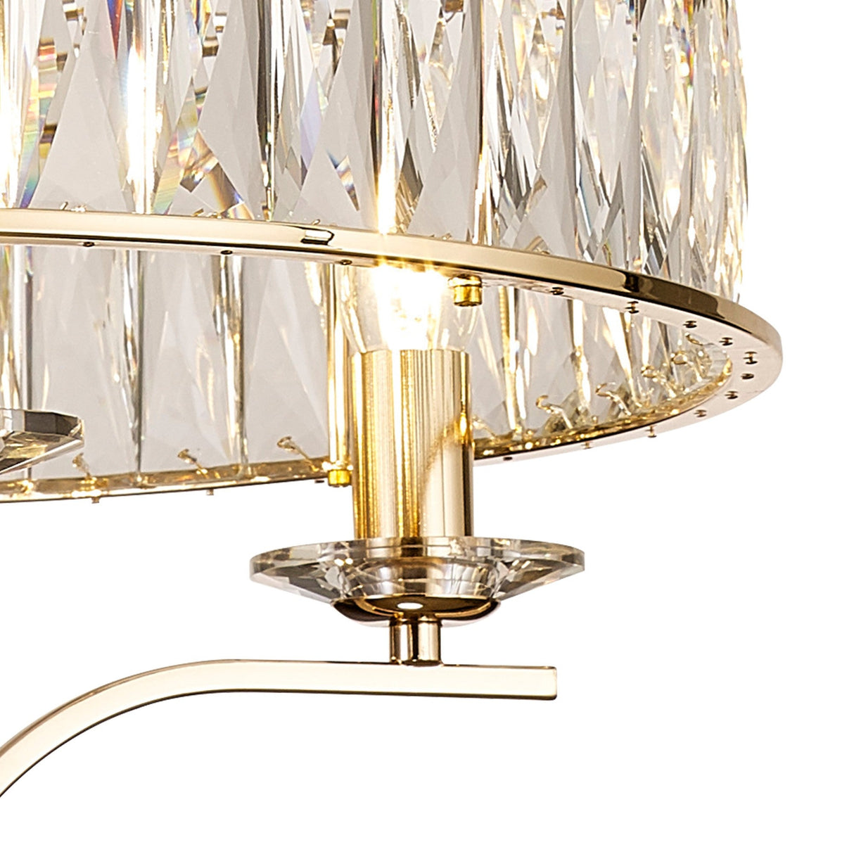 Vivienne 50cm 4 Light Crystal Chandelier/Semi Ceiling - French Gold