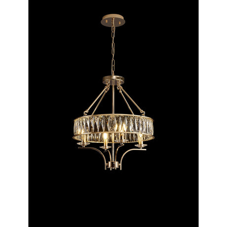Vivienne 50cm 4 Light Crystal Chandelier/Semi Ceiling - French Gold