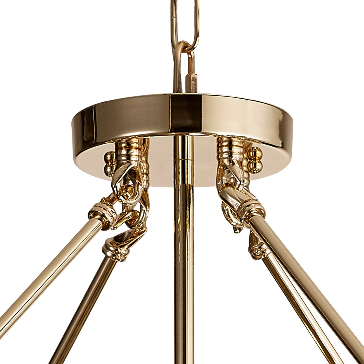 Vivienne 60cm 6 Light Crystal Chandelier/Semi Ceiling - French Gold