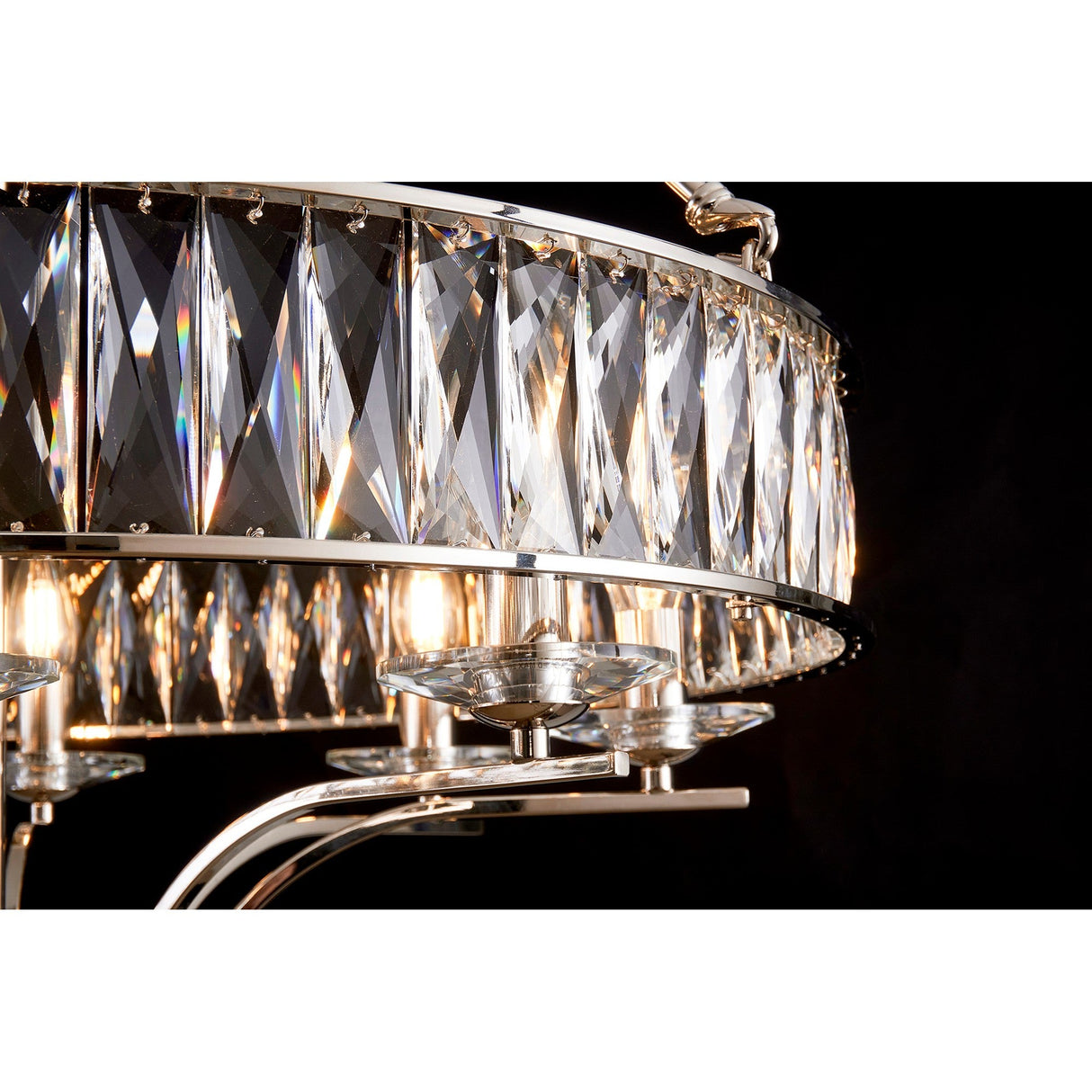 Vivienne 60cm 6 Light Crystal Chandelier/Semi Ceiling - French Gold