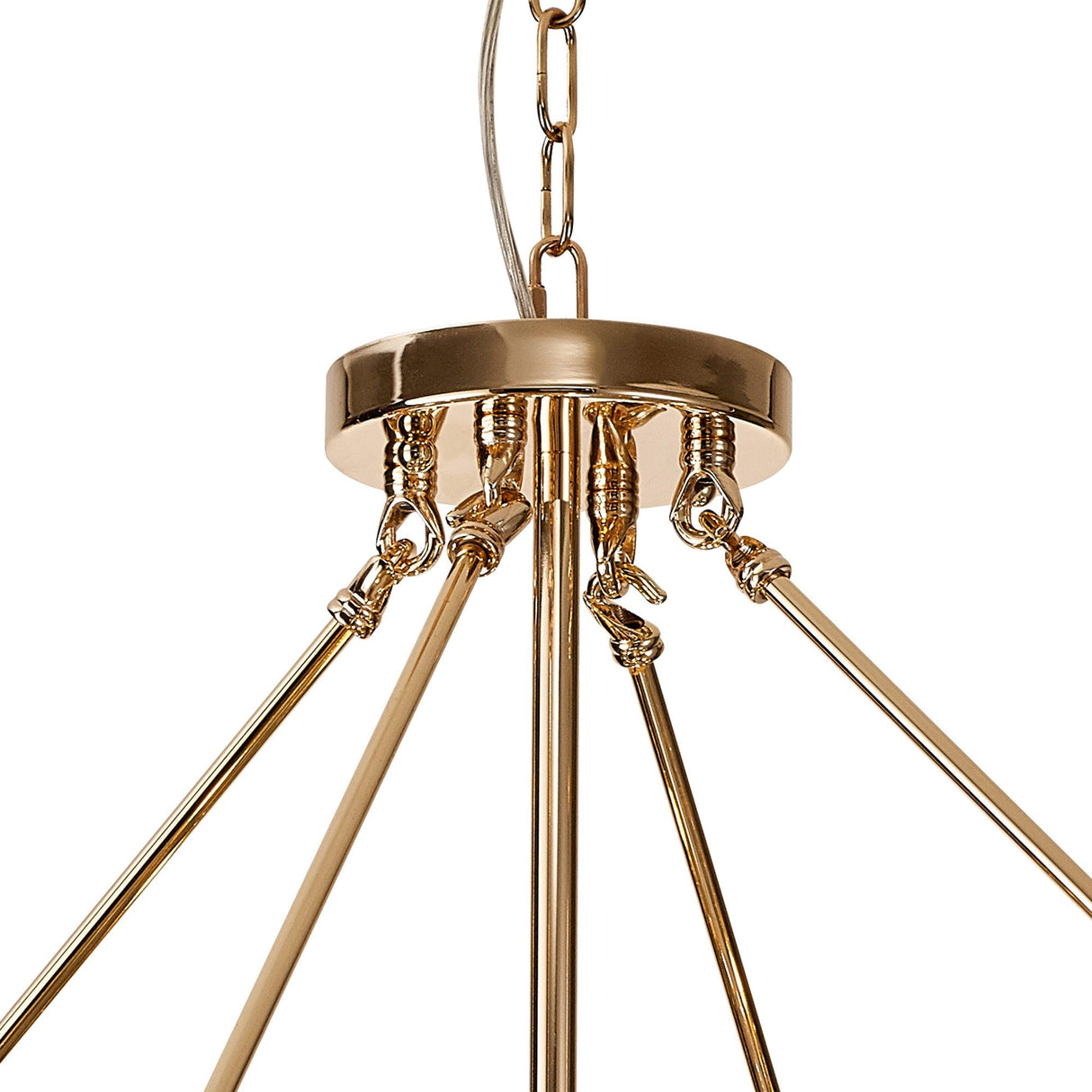 Vivienne 70cm 8 Light Crystal Chandelier/Semi Ceiling - French Gold