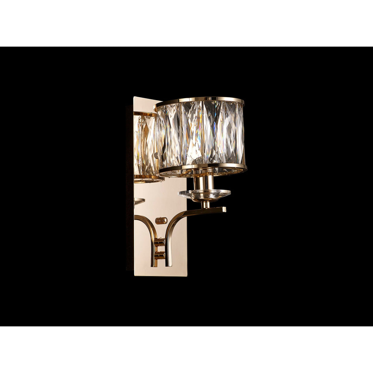 Vivienne 1 Light Crystal Wall Light - French Gold
