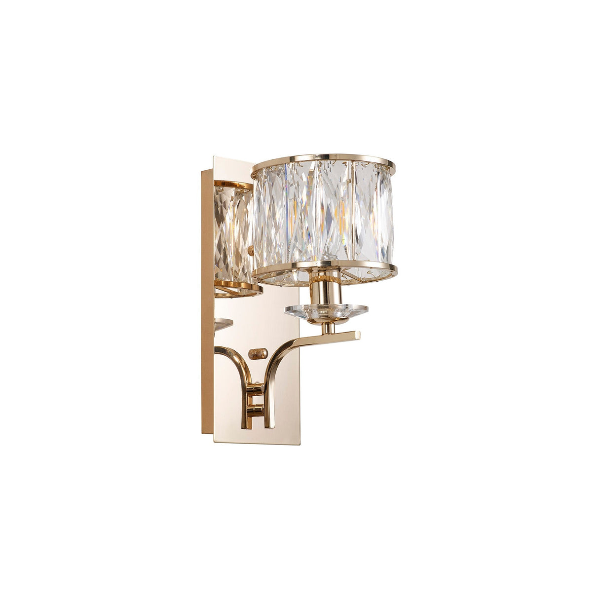 Vivienne 1 Light Crystal Wall Light - French Gold