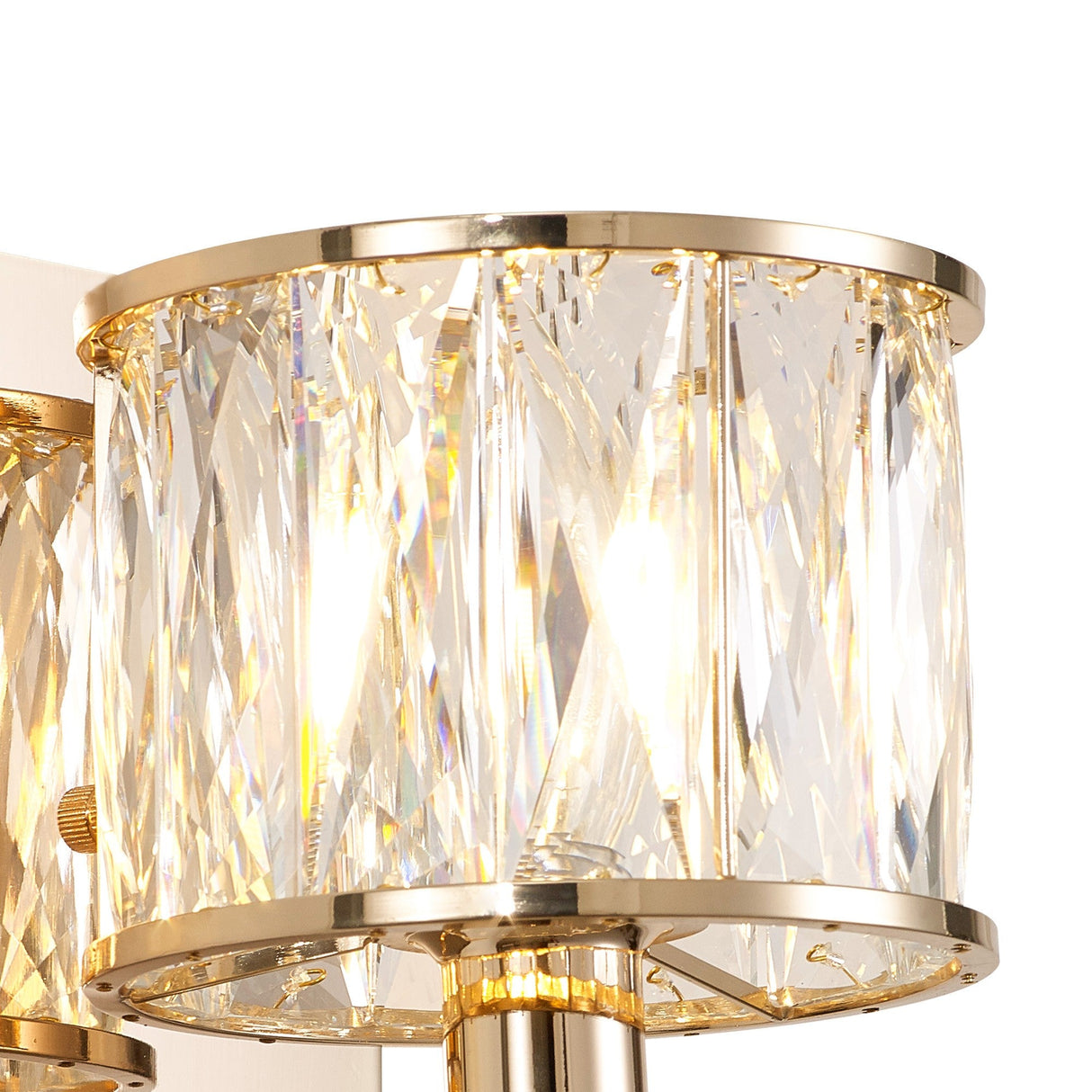Vivienne 1 Light Crystal Wall Light - French Gold