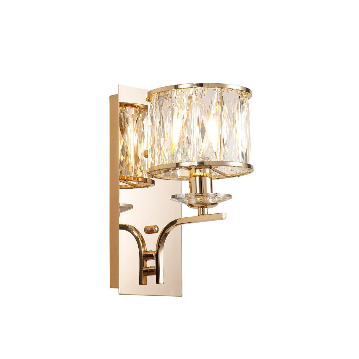 Vivienne 1 Light Crystal Wall Light - French Gold