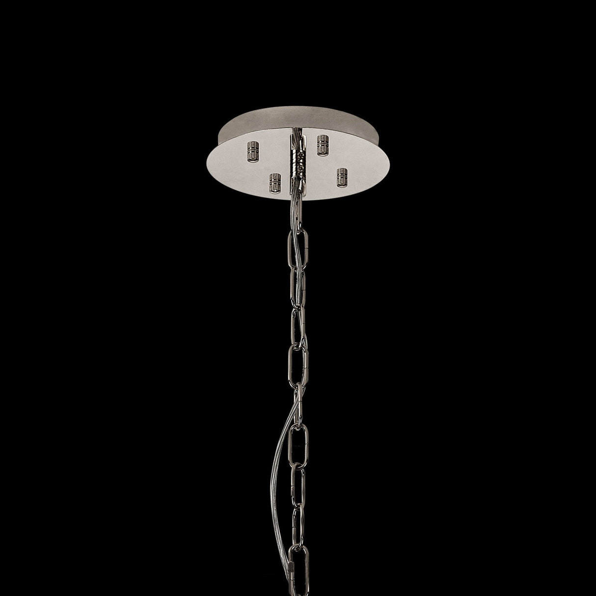 Vivienne 70cm 11 Light Crystal Chandelier/Semi Flush - Polished Nickel