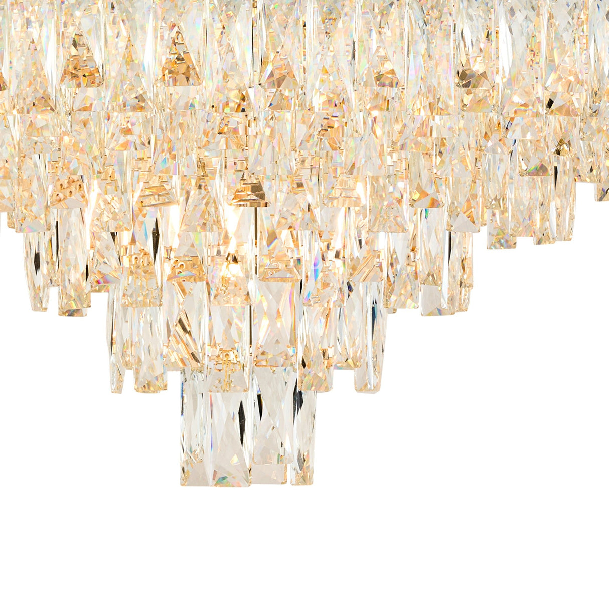 Vivienne 70cm 11 Light Crystal Chandelier/Semi Flush - French Gold