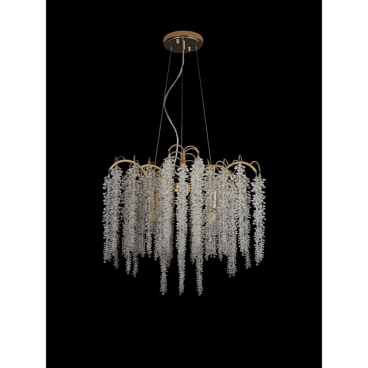 Wisteria 62cm 7 Light Crystal Suspension Light - French Gold