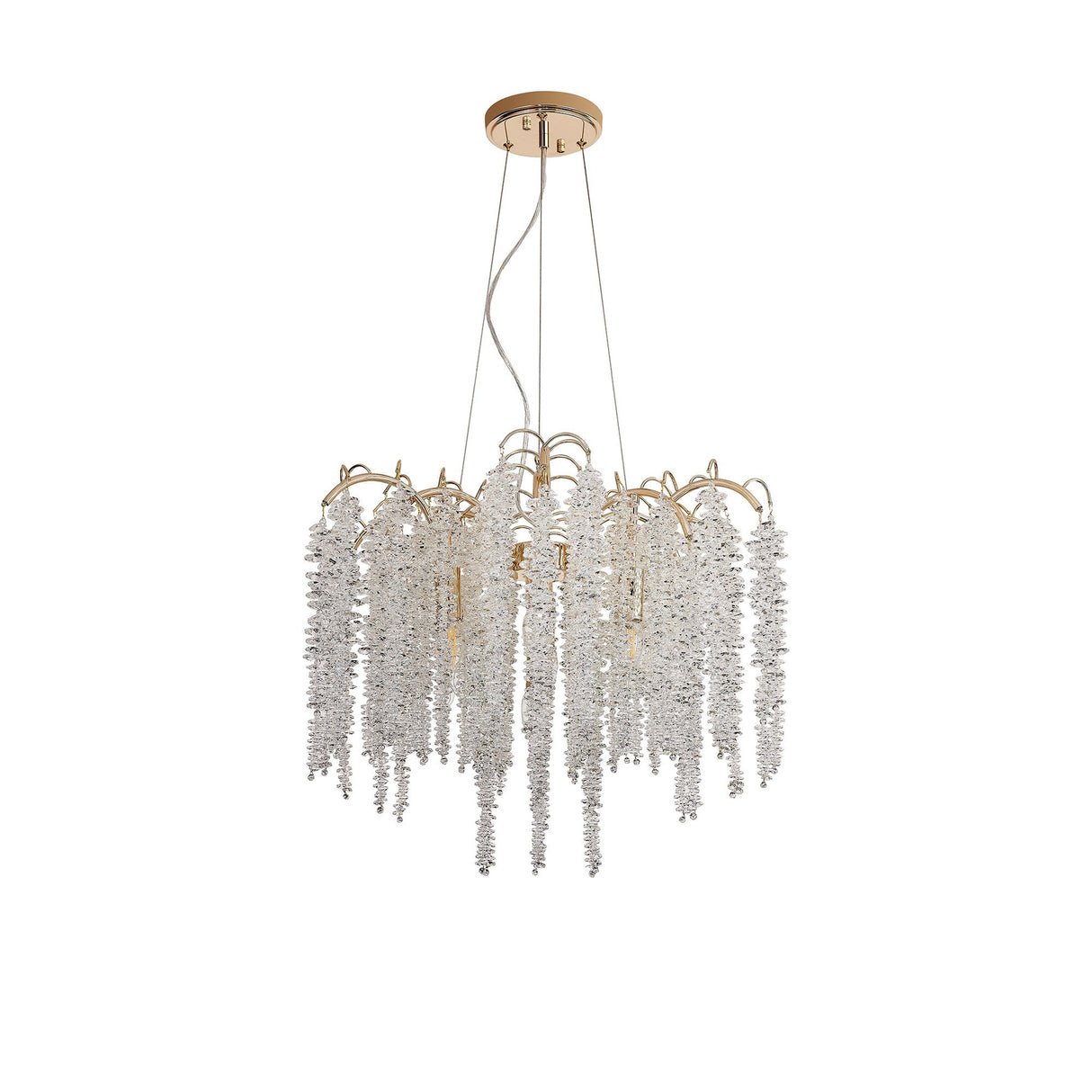 Wisteria 62cm 7 Light Crystal Suspension Light - French Gold